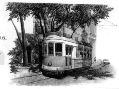 街景素描铺色画法步骤06